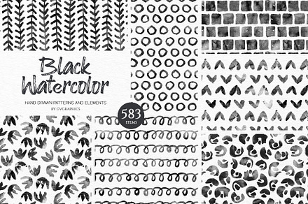 Black Watercolor Set