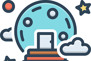 Mission cosmos color icon, a Duotone Icon by Creative priyanka