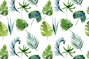 watercolor tropical leaves, patterns, an Illustration by Olesya Morokhovets (Thumbnail 2 of 11)