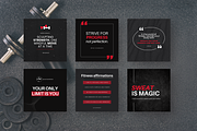 Fitness Quote Instagram Templates, a Social Media Template by DigiPax (Thumbnail 5 of 11)