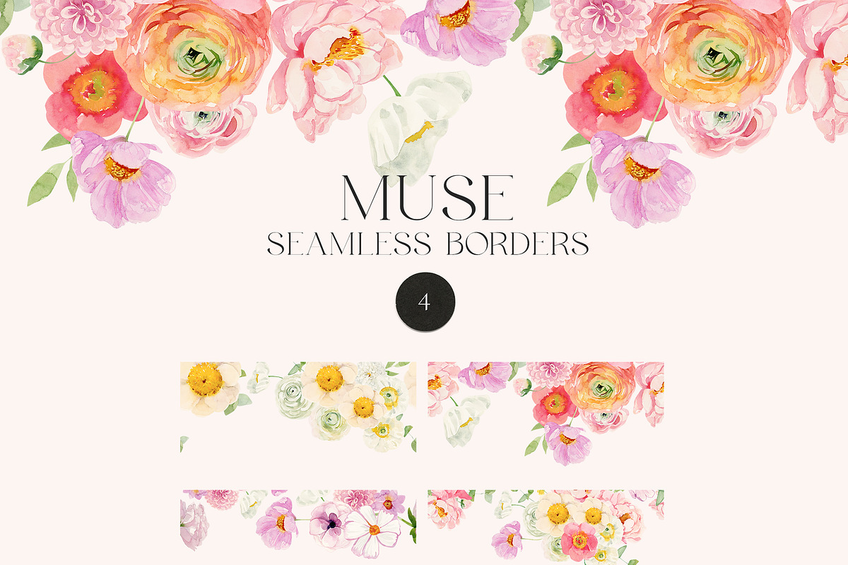 MUSE Real Watercolor Flowers, a Decorative Illustration by Lana Elanor (Photo 5 of 12)