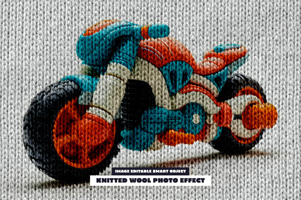 Knitted Wool Photo Effect, a Layer Style Add-On by dokudokunomi (Photo 1 of 5)