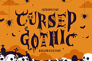 Cursed Gothic - Halloween Font, a Font by PutraCetol Studio (Thumbnail 1 of 10)