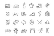 Laundry Services Icons, an Outline Icon by Tettygreen (Thumbnail 2 of 2)