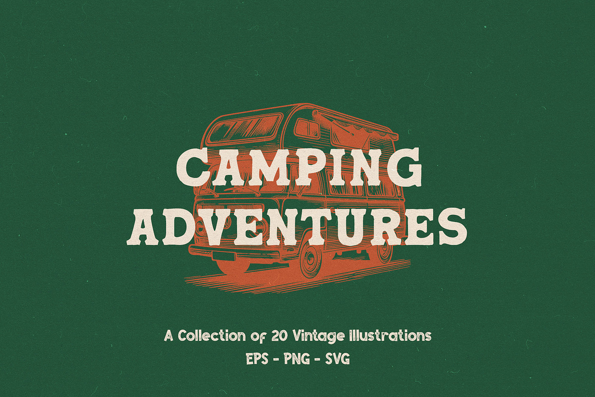 Camping Adventures - Illustrations, an Object Illustration by elliazidi.designs (Photo 1 of 6)
