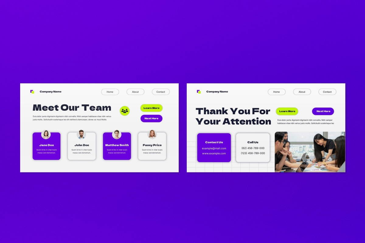 White Purple Modern Business Keynote, a Presentation Template by graphicook (Photo 4 of 4)