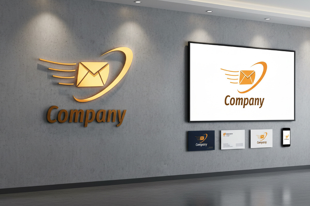 Company Mail Delivery Logo Design, a Branding & Logo Template by Saba Vector (Photo 3 of 3)
