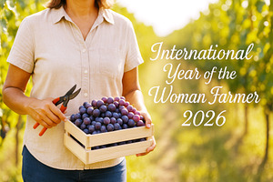International year woman farmer hold, a Photo by Dvoevnore photos