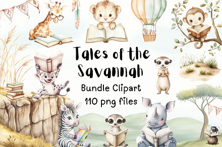 Tales of the Savannah Clipart, an Animal Illustration by PassionPNGcreation
