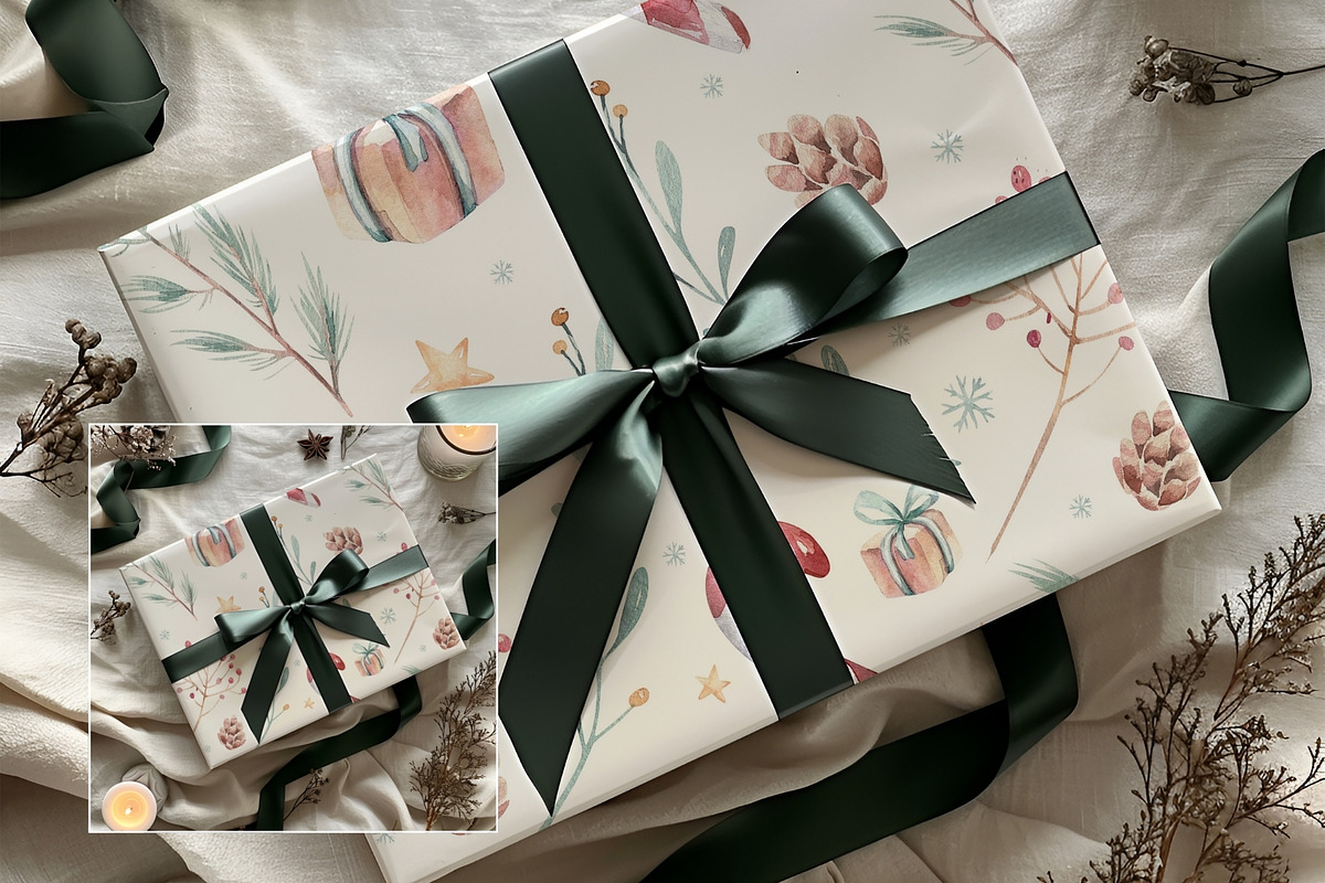 Christmas Gift Wrap Mockup WR003-03, a Books & Magazine Mockup by Callistemon Creative (Photo 7 of 7)