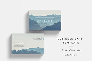 Blue Mountain Business Card Template