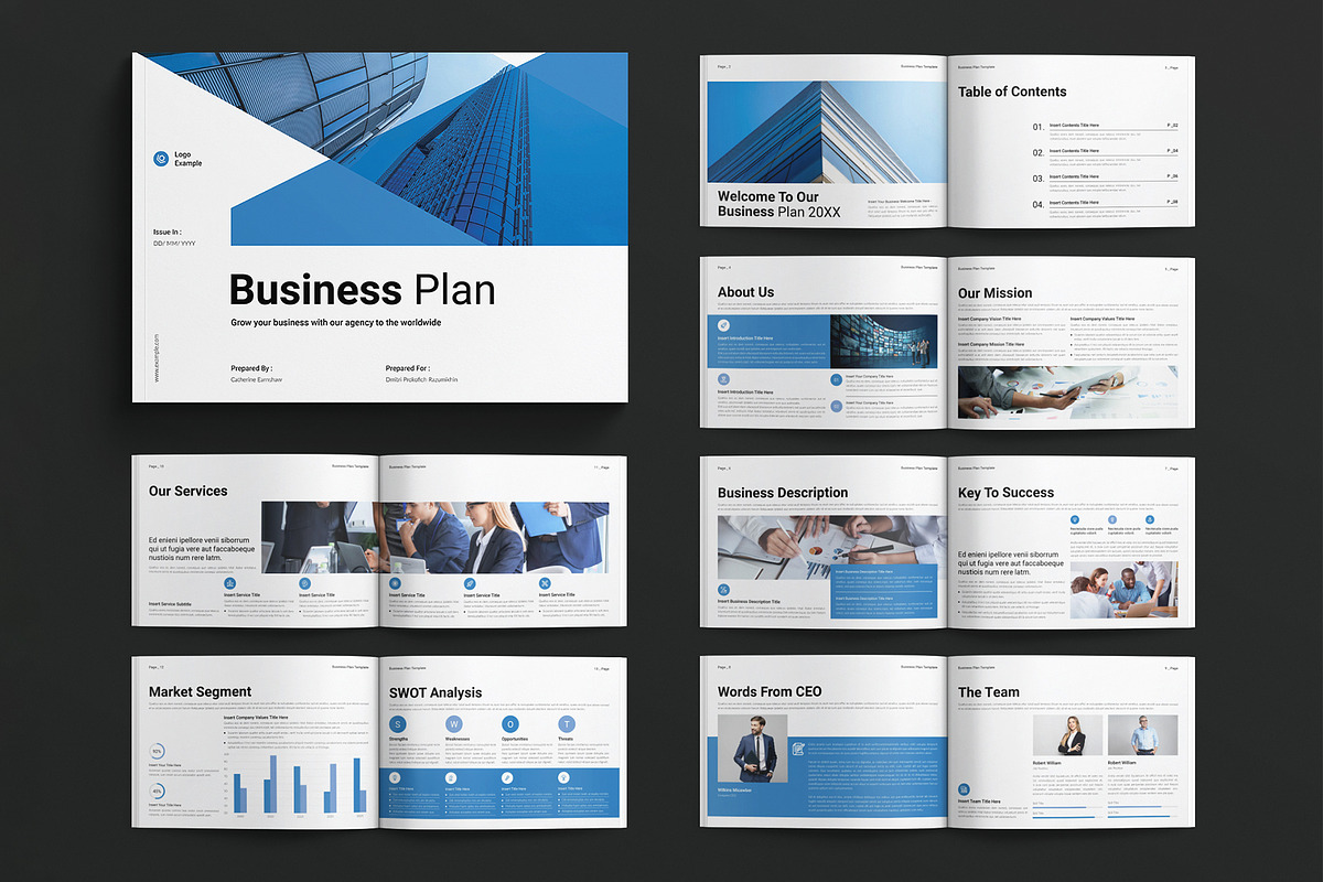 Business Plan Template Landscape, a Brochure Template by E-Type (Photo 1 of 7)