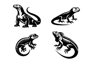 Set of Reptiles, an Animal Illustration by Pixes