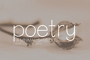 Poetry | Modern Minimal Sans Duo, a Sans Serif Font by Heart + Soul Studios (Thumbnail 1 of 9)