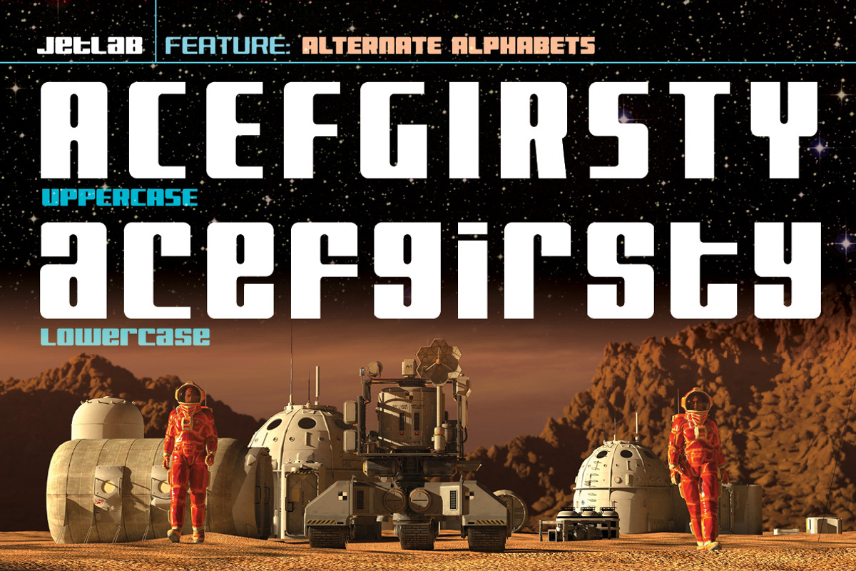 Jetlab Bold - sci-fi logo font, a Sans Serif Font by Swell Type (Photo 4 of 5)