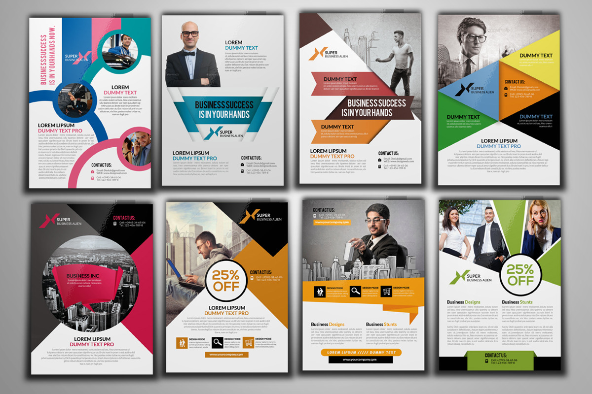 100 Fresh Business Flyers Bundle, a Flyer Template by Psd Templates (Photo 5 of 15)