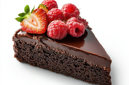 Delicious slice chocolate cake toppe, a Background Photo by Pixeness
