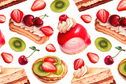 Dessert illustrations and patterns, a Food Illustration by Sundra (Thumbnail 3 of 6)