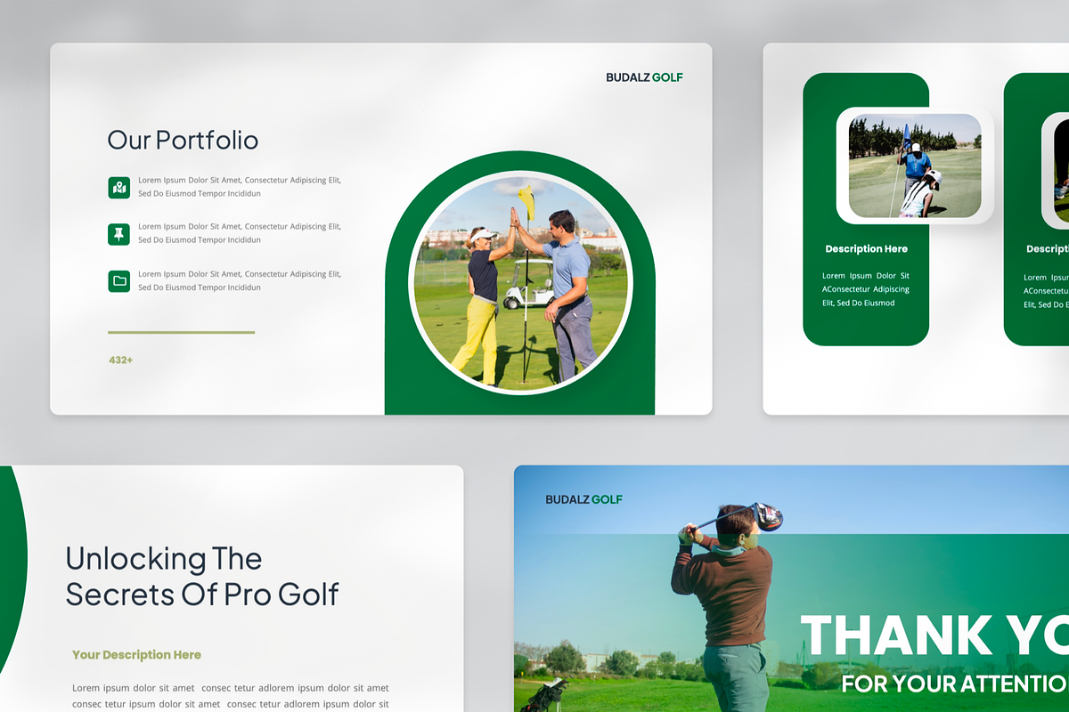 Budalzgolf - Golf Sports PowerPoint, a Presentation Template by Annora Studio (Photo 2 of 8)