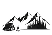 50 Camping Mountain Vector Bundle, an Illustration by jahid234 (Thumbnail 43 of 51)