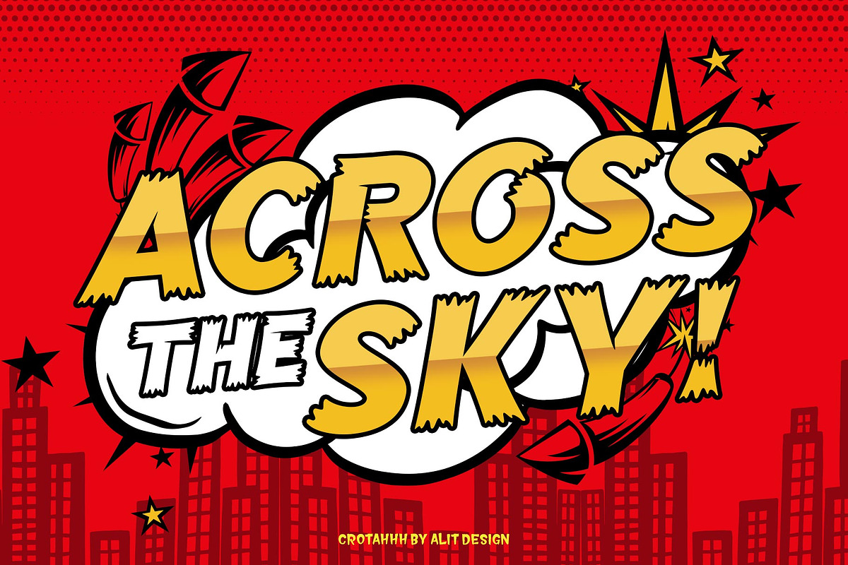 The Crotah Comic Style Font, a Sans Serif Font by alit design (Photo 12 of 16)