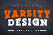 Varsity Design, a Slab Serif Font by Fourteen Letter (Thumbnail 1 of 8)