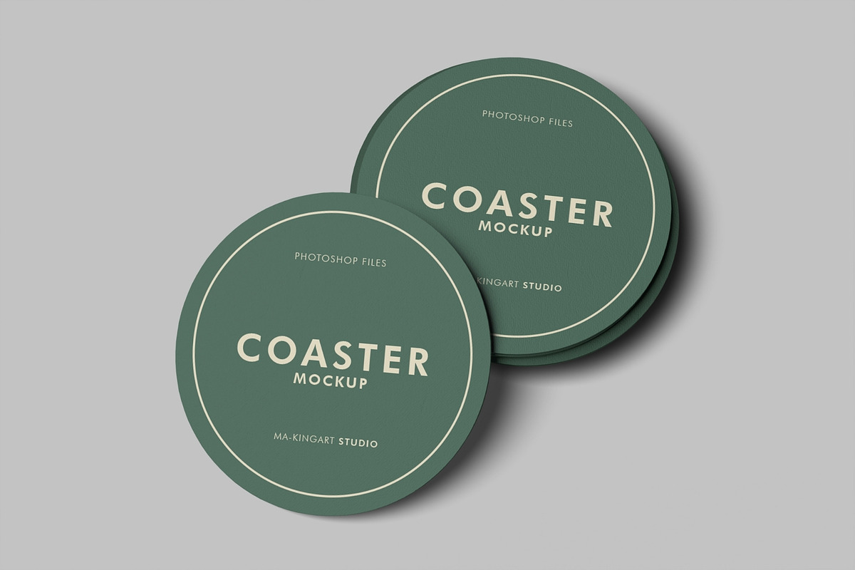 Realistic Coaster Mockup PSD, a Cups & Container Mockup by MA-KING_ART (Photo 4 of 5)