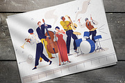 Jazz band musicians performing music, a Person Illustration by Good Studio (Thumbnail 6 of 6)