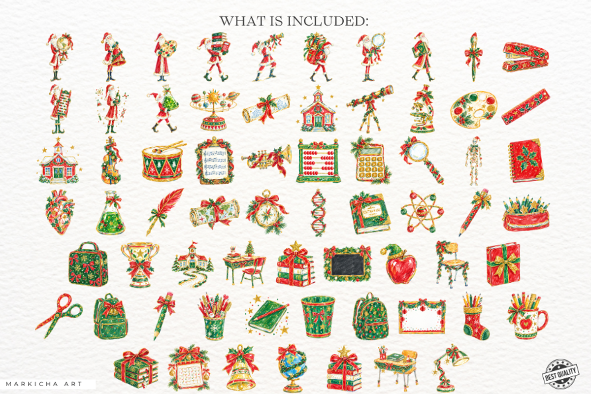 School In Christmas PNG, a Seasonal Illustration by Markicha Art (Photo 4 of 5)