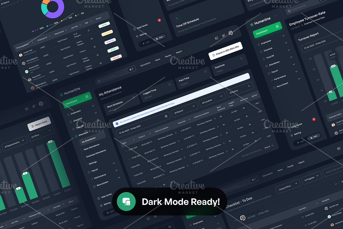 HR Management - Dashboard UI Kit, an UI Kit Template by Unpixel Design (Photo 5 of 8)