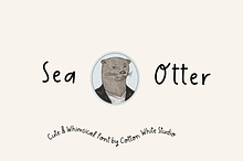 Sea Otter Cute Handwriting