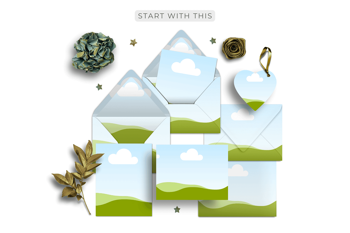 Christmas Stationery Canva Mockups, an Advertising Mockup by Mockup Scene (Photo 6 of 11)