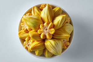 Bowl of ripe yellow jackfruit ready, an Arts & Entertainment Photo by Pixeness Studio