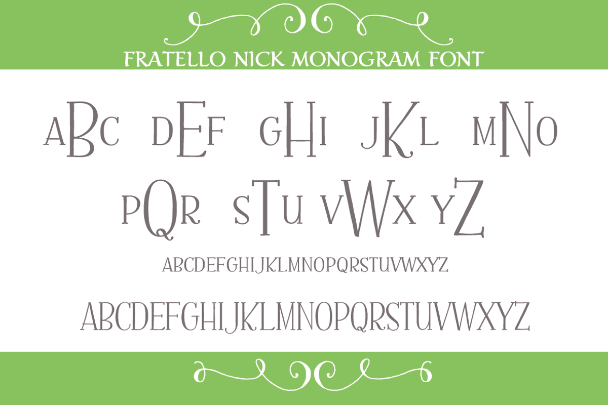 Fratello Nick Total Collection, a Font by Debi Sementelli (Photo 13 of 13)