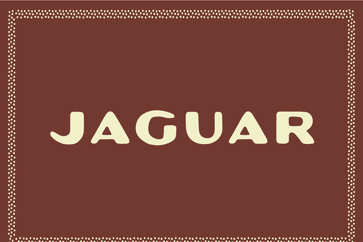 Jaguar, a Sans Serif Font by By Meg Burk