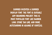 Summer Ruzhter Font, a Sans Serif Font by Iqsiart Studio (Thumbnail 2 of 6)