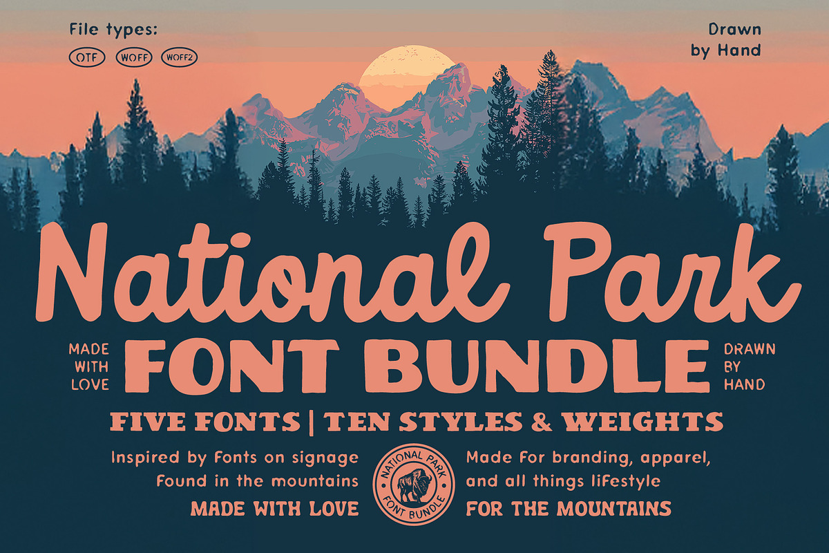 National Park Font Bundle, a Handwritten Font by Vicarel Studios (Photo 1 of 31)