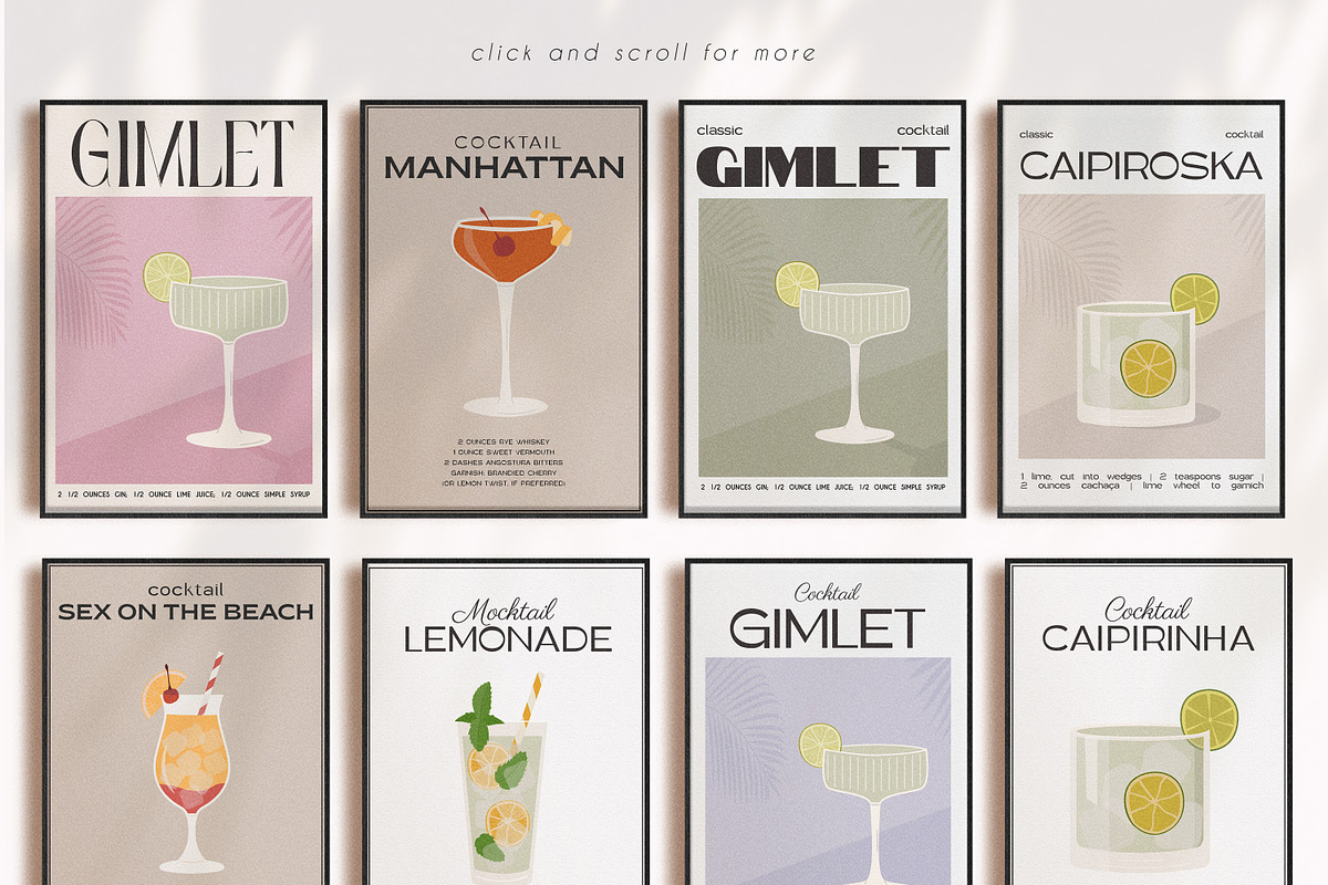 COCKTAIL O'CLOCK II Art Posters, a Poster Template by millering (Photo 4 of 7)