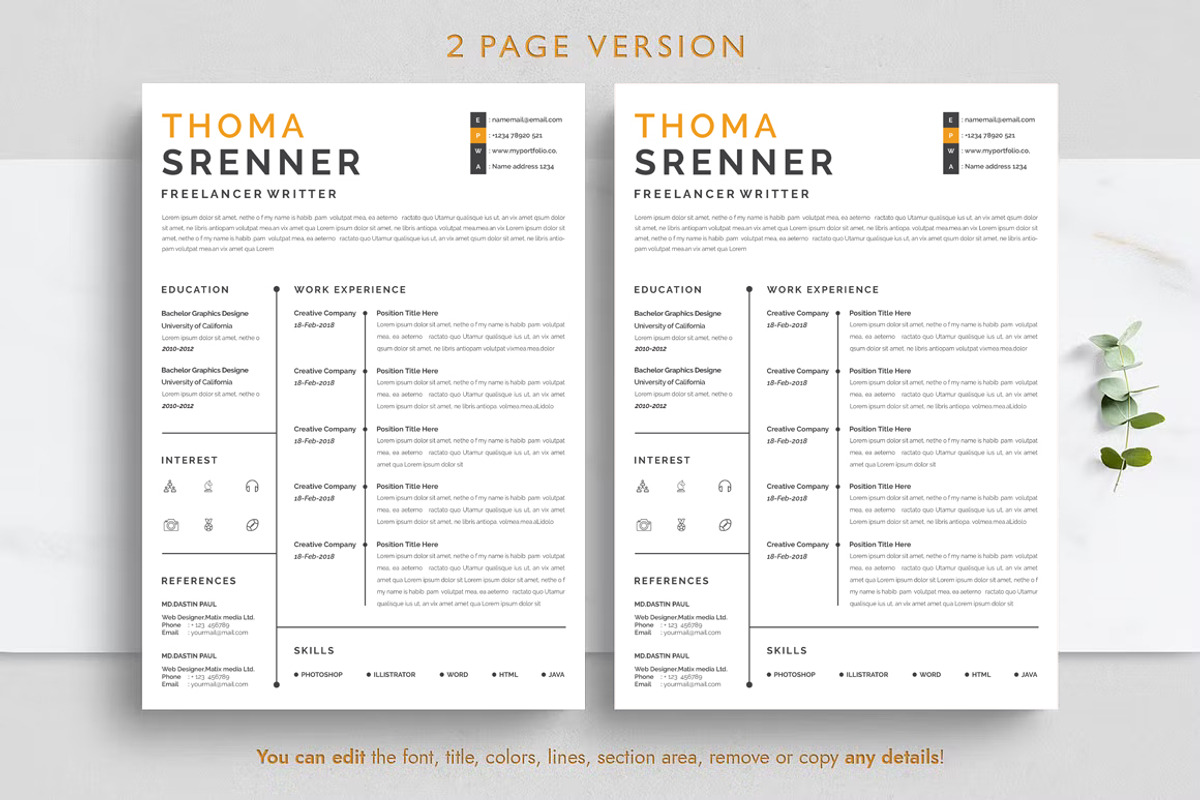 Resume Template Pack | Word, Pages, a Resume Template by Blackcloud_Creations (Photo 7 of 7)