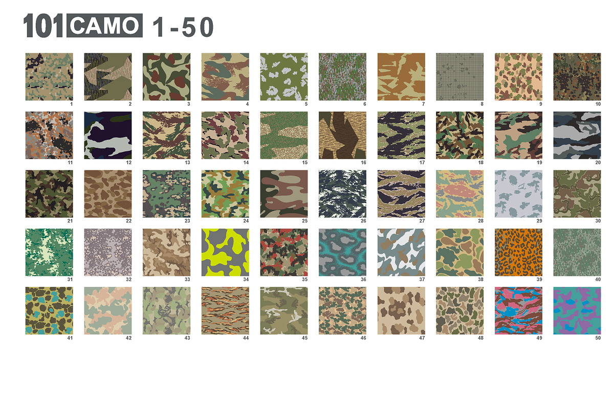 101 Camo Patterns, a Graphic by Article Reform (Photo 2 of 4)