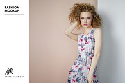 Fashion Mockup - Woman in Jumpsuit, a Shirt Mockup by Andrea Muller (Thumbnail 5 of 6)