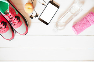  Set of sport and fitness equipment