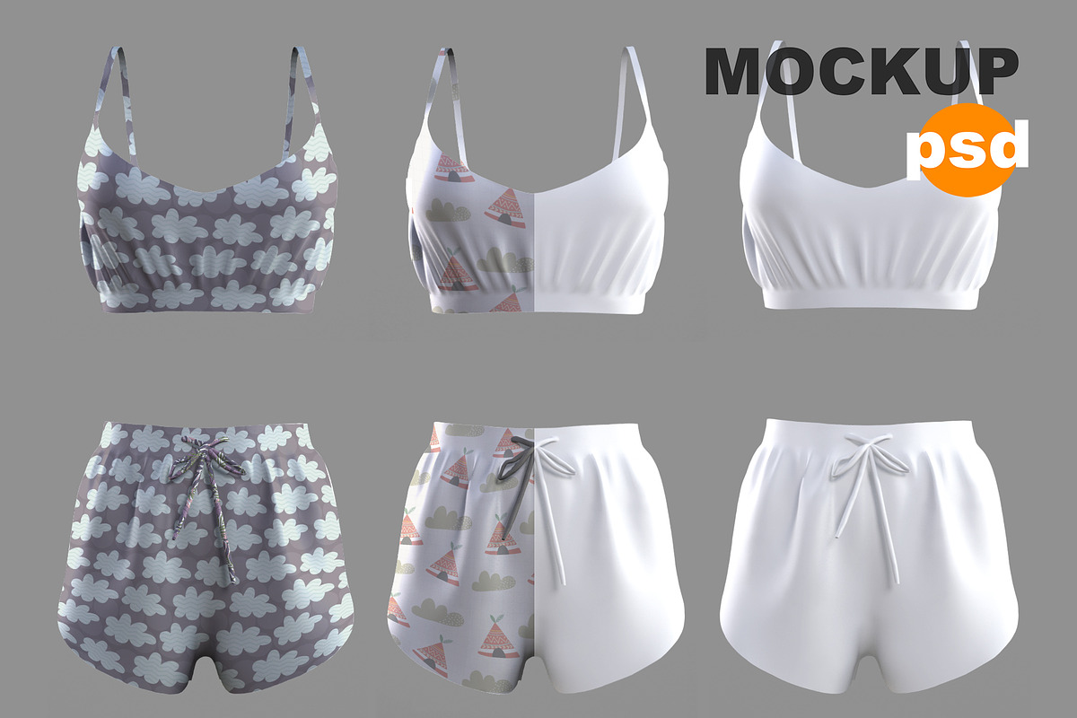 Pajamas Mockup, an Apparel Mockup by AnastasiyaOleynik (Photo 1 of 2)