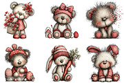 Whimsical Easter Teddy Bear Clipart, an Illustration by designcity5 (Thumbnail 3 of 5)