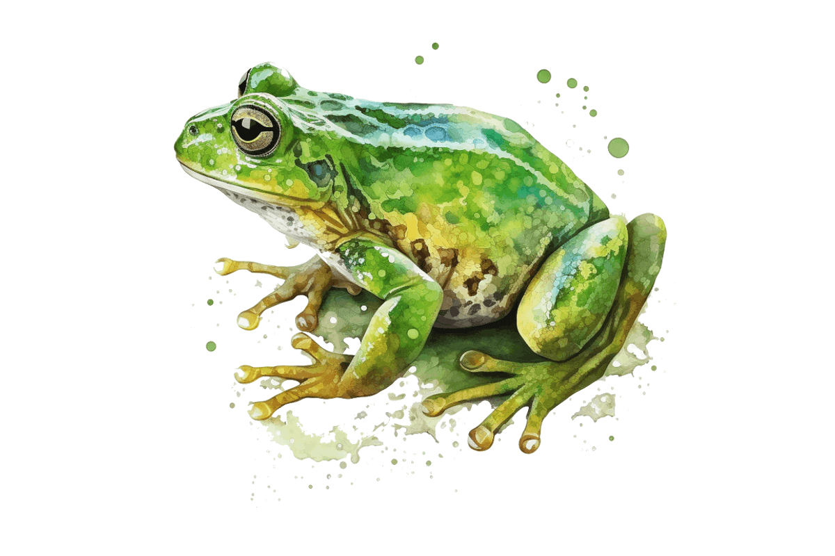 Watercolor Green Frog Clipart Bundle, an Object Graphic by Regulrcrative (Photo 5 of 7)