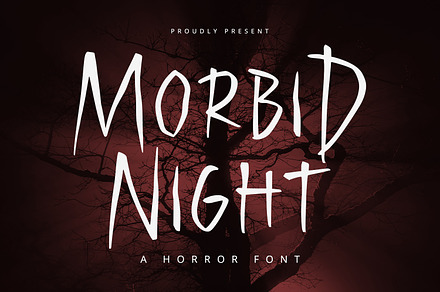 Morbid Night - Display Font, a Script Font by Alpaprana
