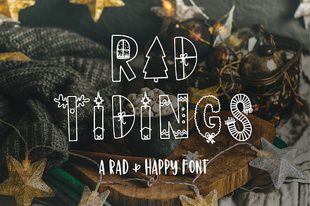 Rad Tidings - HandDrawn Holiday Font, a Font by Rad And Happy