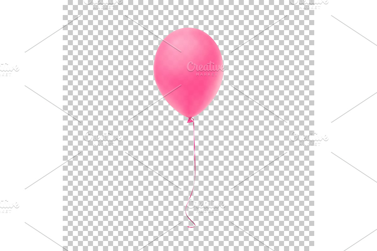 Realistic pink balloon., an Object Graphic by Aleksandrs
