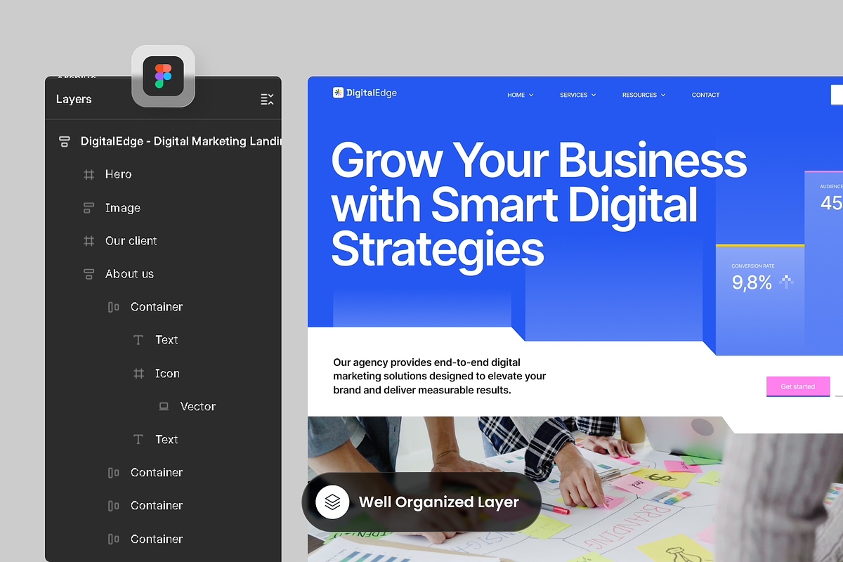 Digital Edge - Digital Marketing, a Landing Page Template by SLAB! Design (Photo 2 of 4)