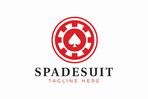 Playing Card Spade Suit Logo, a Branding & Logo Template by Design House
